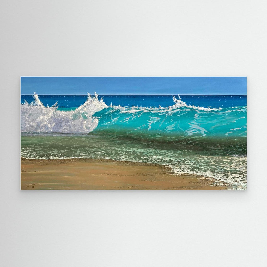 Ocean Wave breaking on beach