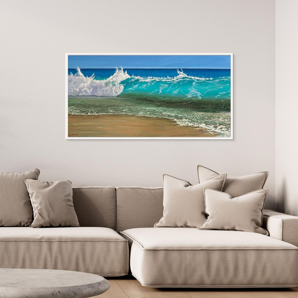 Ocean Wave breaking on beach